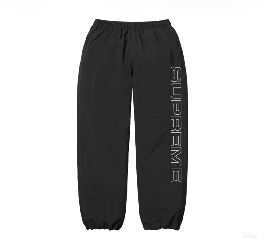 슈프림 스펠아웃 자수 트랙팬츠 블랙 상품이미지1