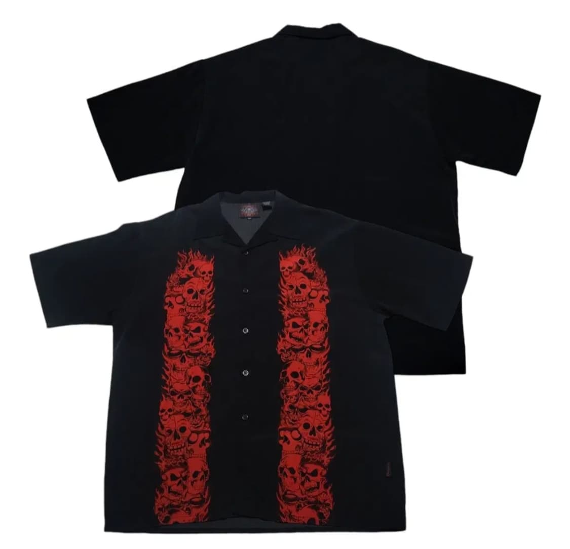 (2XL) 드래곤플라이 스컬셔츠 락티셔츠 할리데이비슨 빈티지셔츠 스컬티 상품이미지1