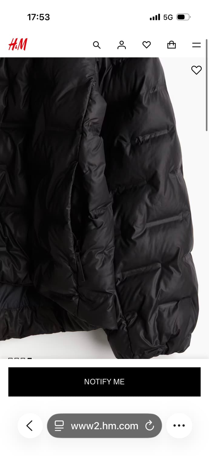 H&M THERMOMOVE 패딩 재킷 L 상품이미지5