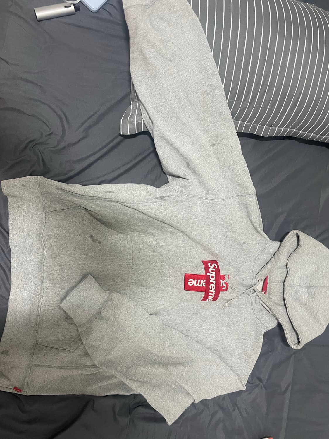 L) 슈프림 크로스 박스로고 후드티 상품이미지1