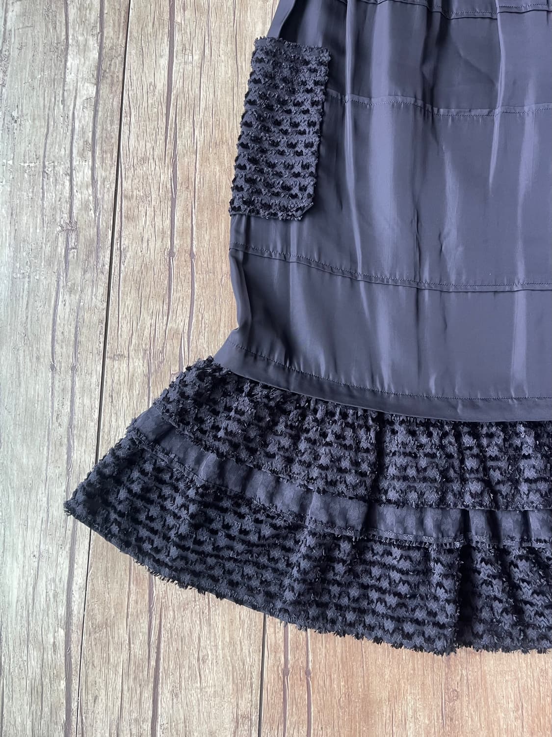 CDG Tricot AD2006 Patchwork Cupra Skirt 상품이미지3