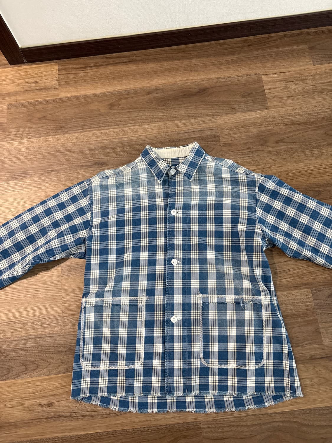 더 뤡코즈  wynn자켓  인디고체크쳐스 2사이즈 상품이미지4