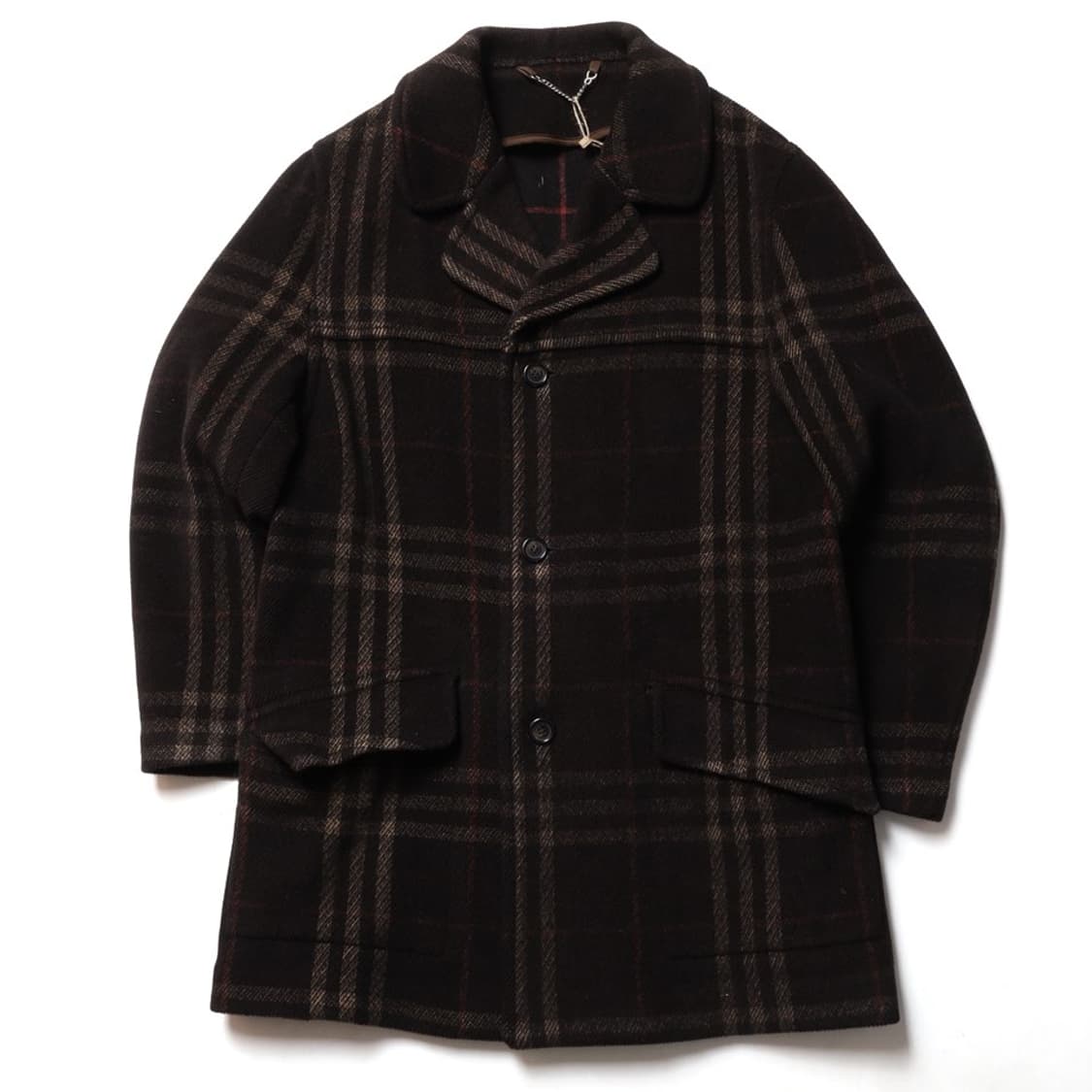 버버리 Burberry Check Pattern Wool Coat 
 상품이미지1
