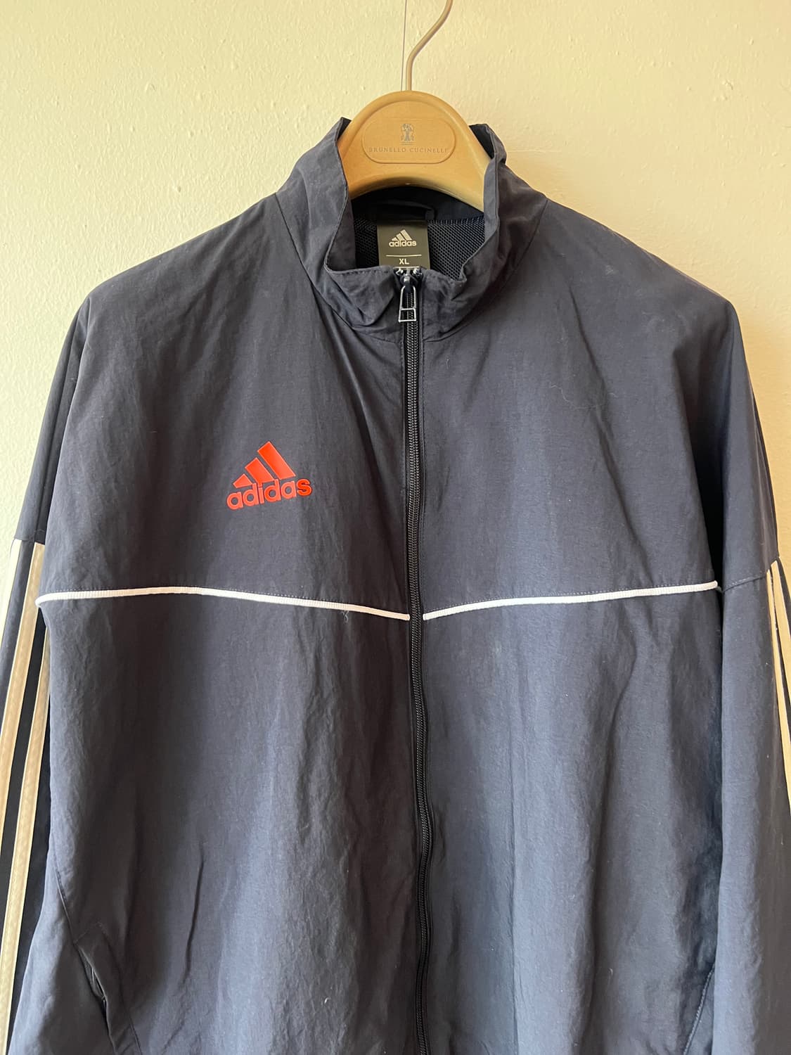 아디다스 남성 네이비 삼선바람막이자켓 매쉬바람막이점퍼  상품이미지1