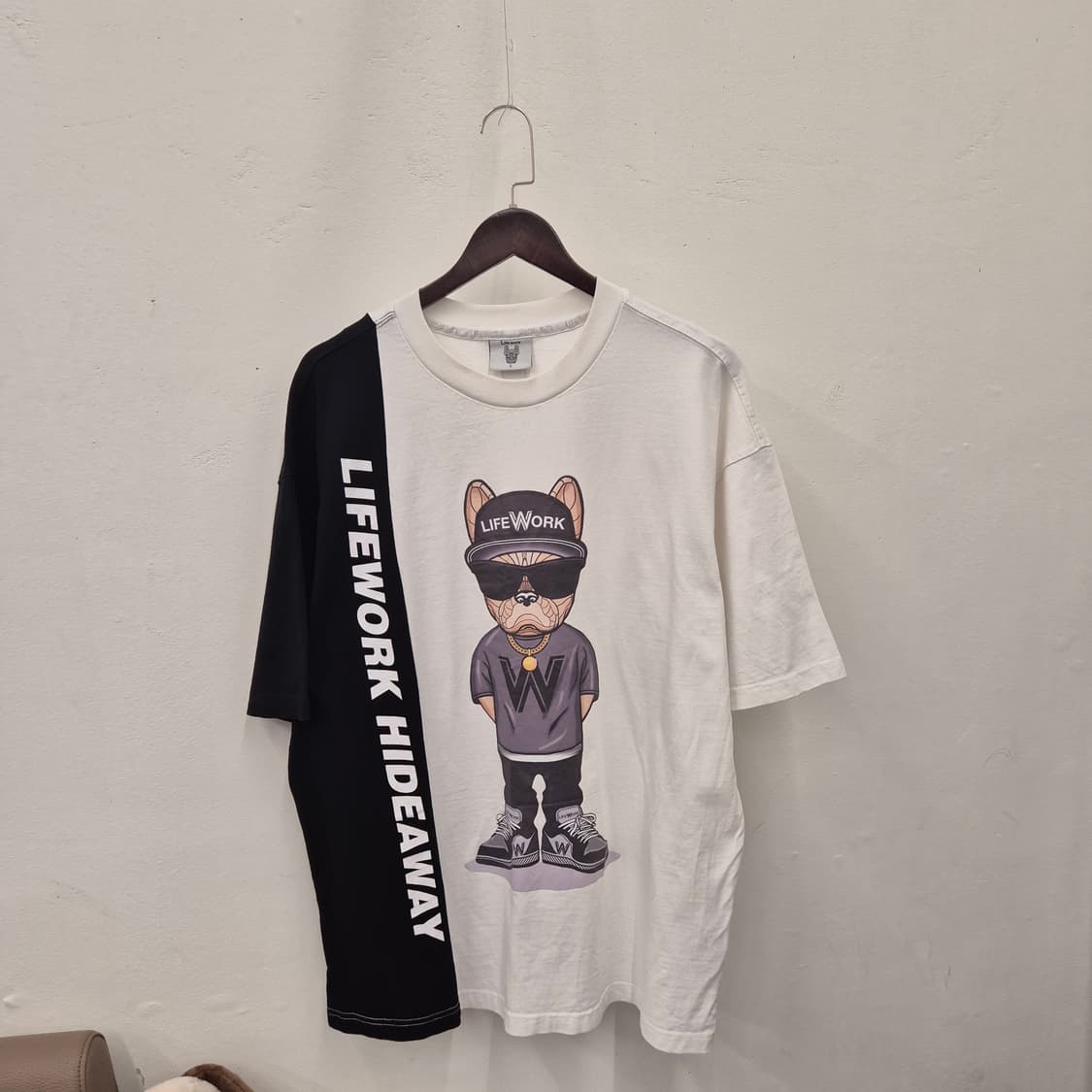 라이프워크 힙독 아플리 반팔티 L 상품이미지1