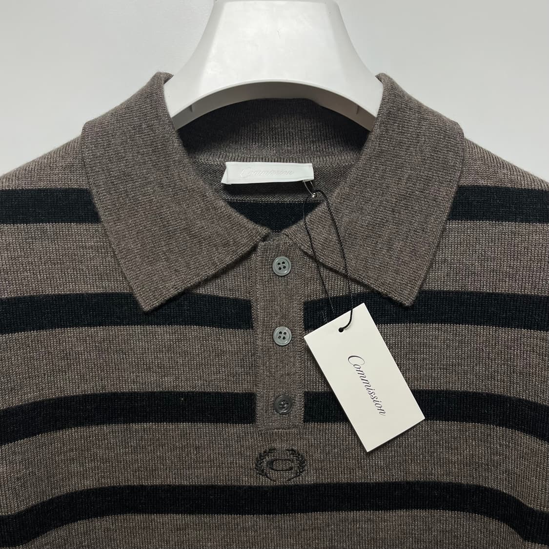 [S,M,L]커미션 25fw Dad 스트라이프 폴로 니트 상품이미지3