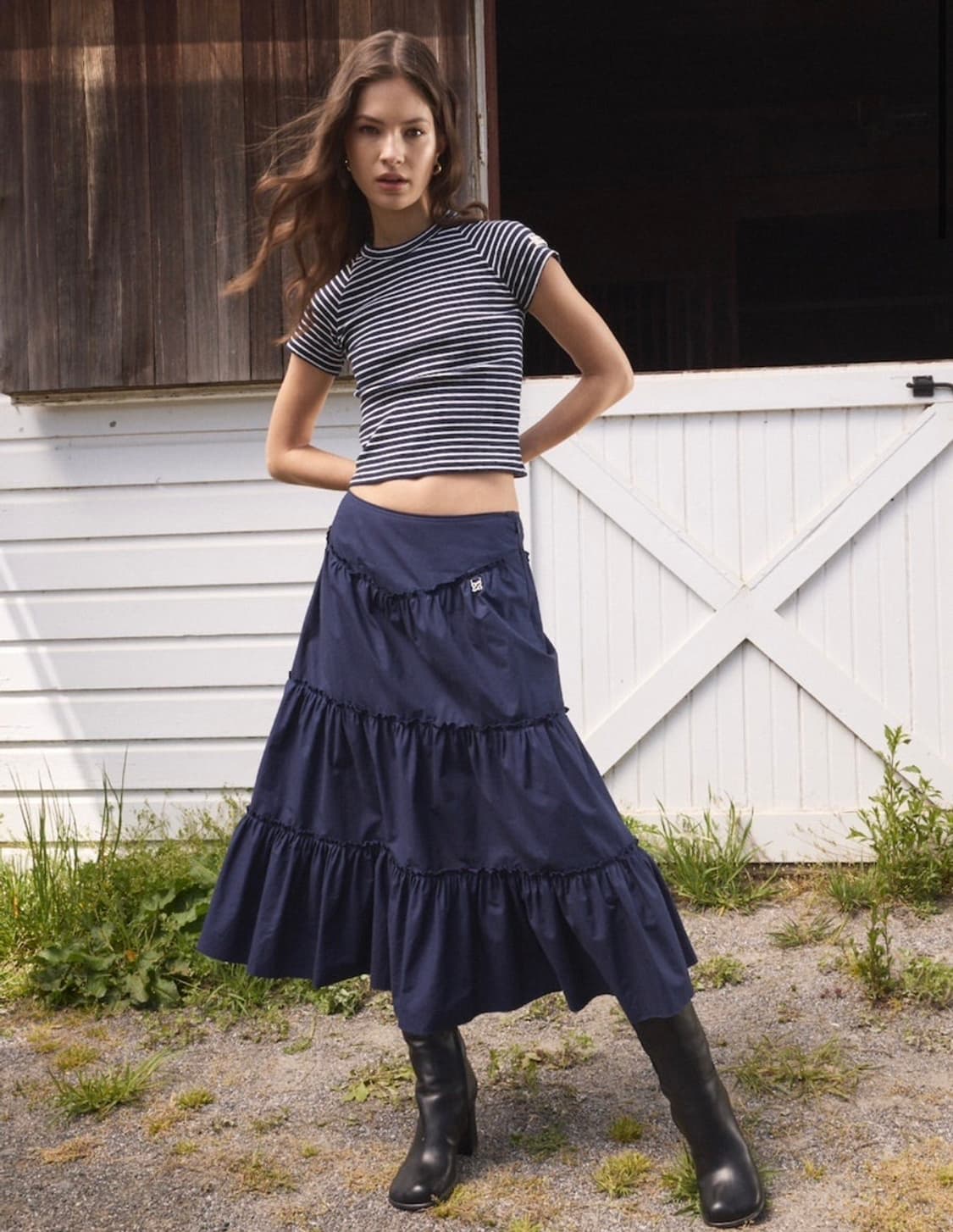 글로니 - rodeo tiered ruffle skirt 상품이미지1