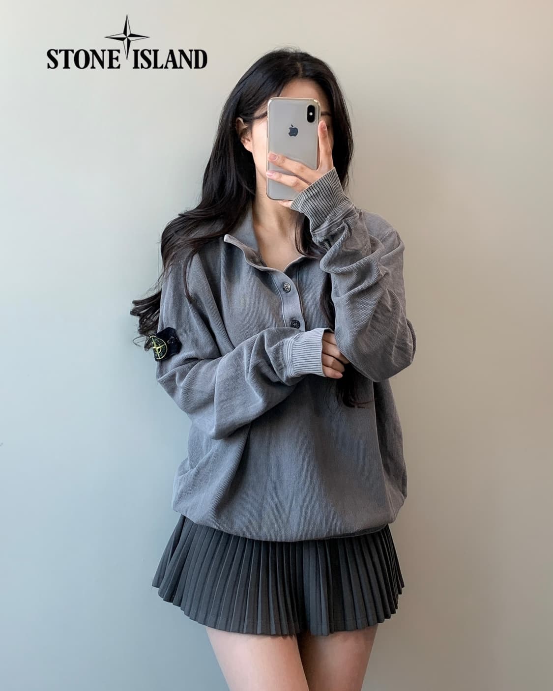 스톤아일랜드 반집업 니트 상품이미지3