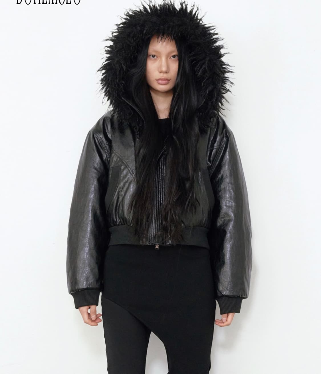 보헤미안서울 가죽 점퍼 블랙 상품이미지1