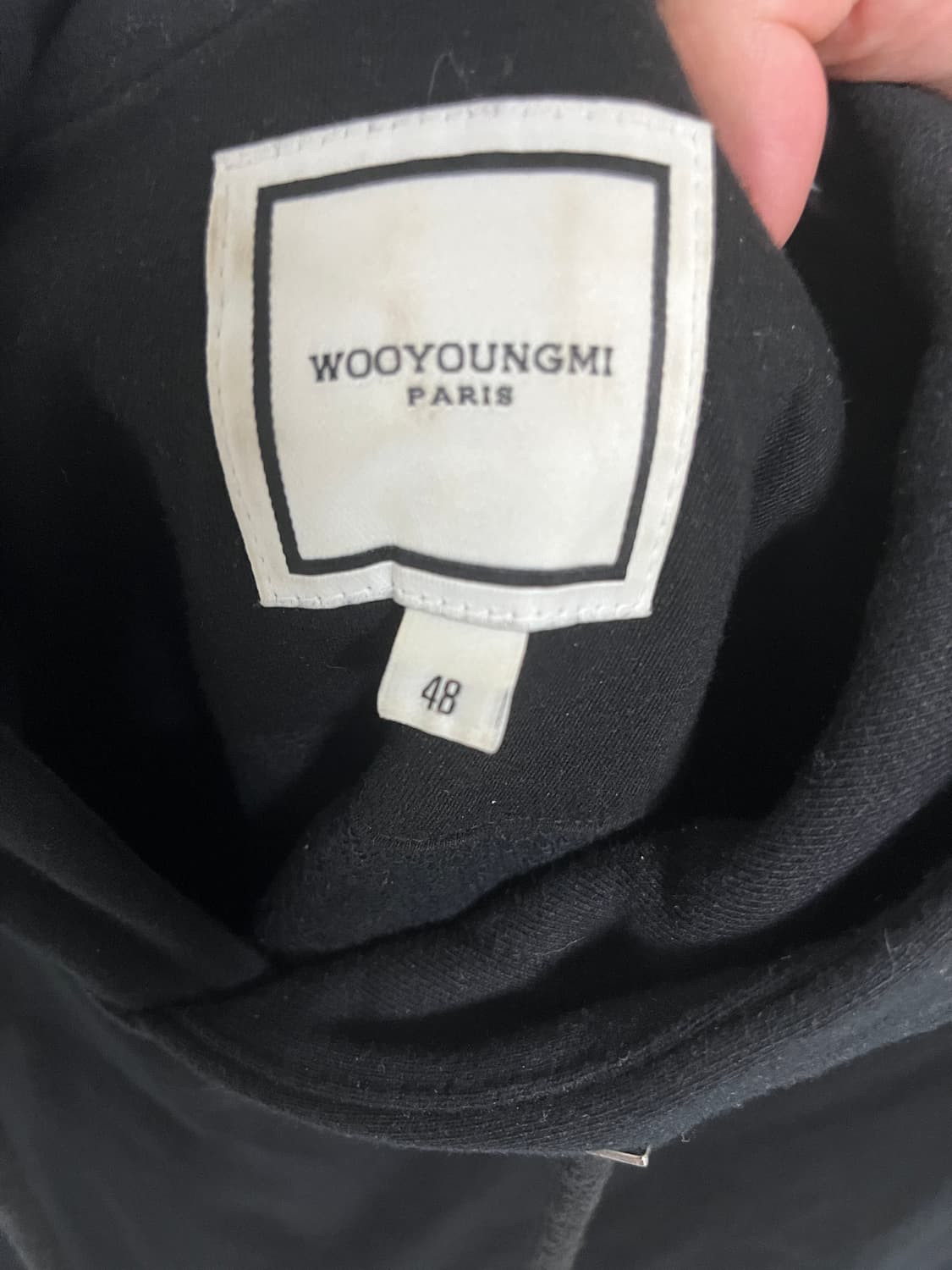 우영미 23FW 플라워 백로고 후드 블랙 48 정품 상품이미지4