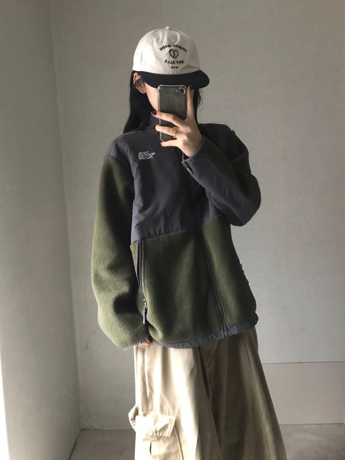 노페 카키 후리스 상품이미지4