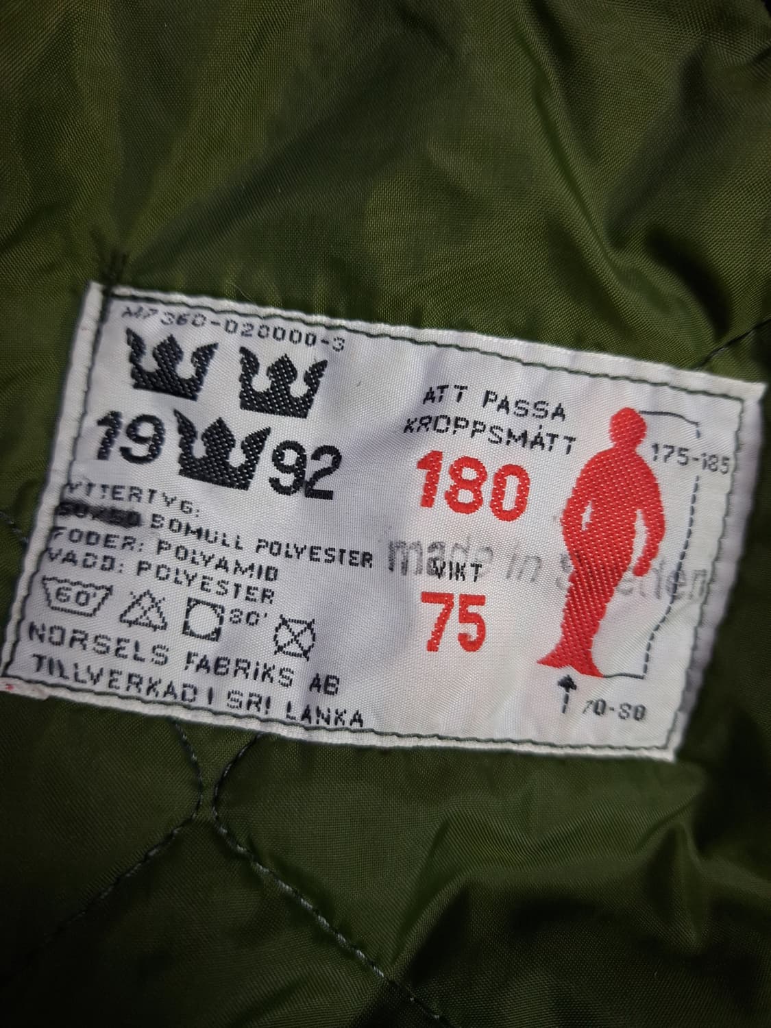 새제품급 오리지날 스웨덴군 M-90 조인성파카 상품이미지2