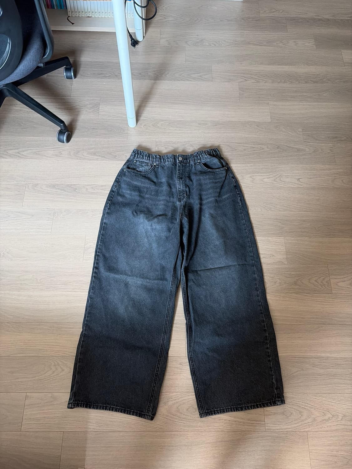 흑청 와이드 청바지 상품이미지1
