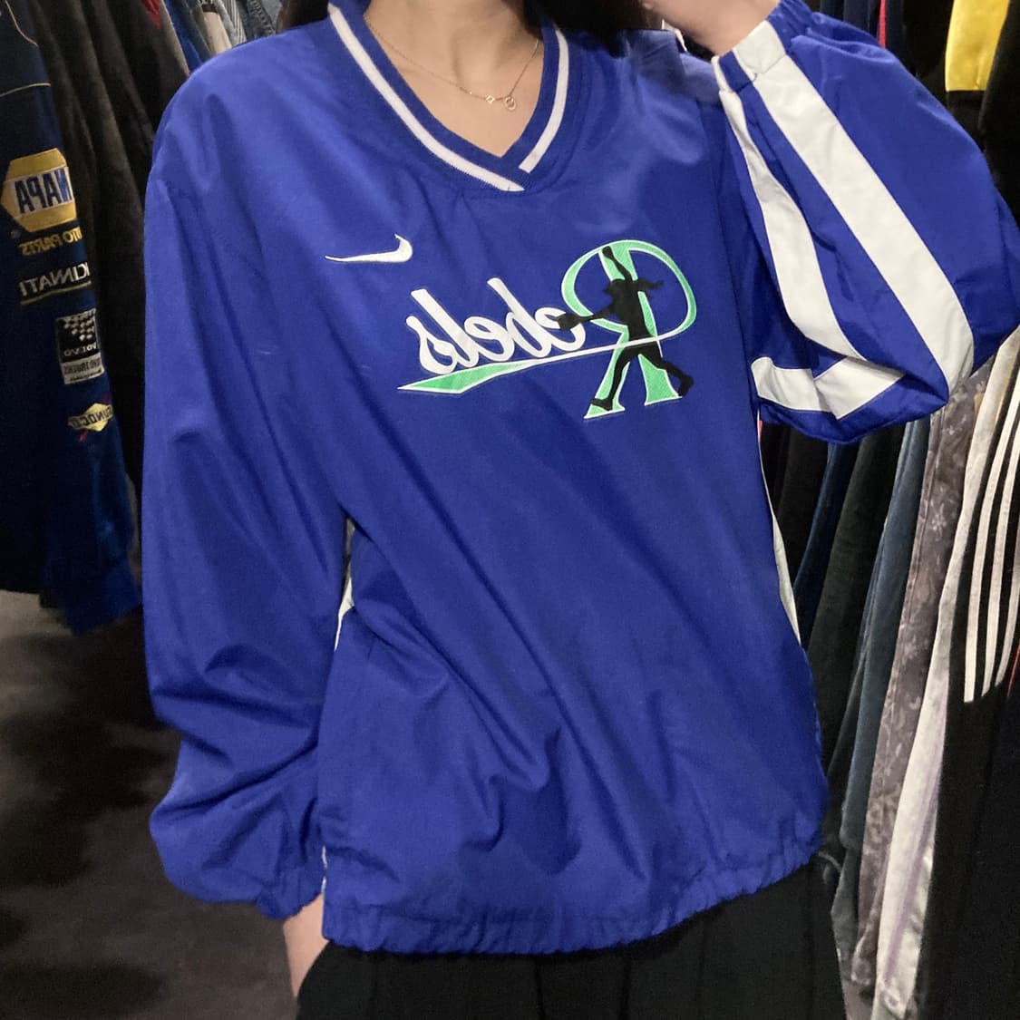 [IM] 나이키 블루 스우시 풀오버 웜업 상품이미지4