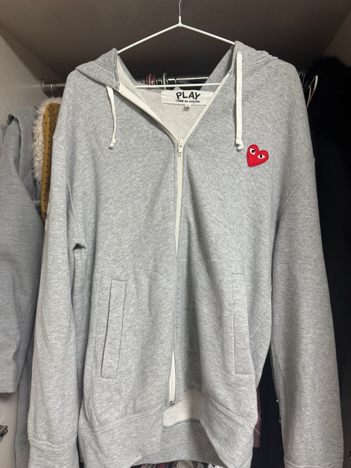 꼼데가르송 회색 후드집업 L 상품이미지1