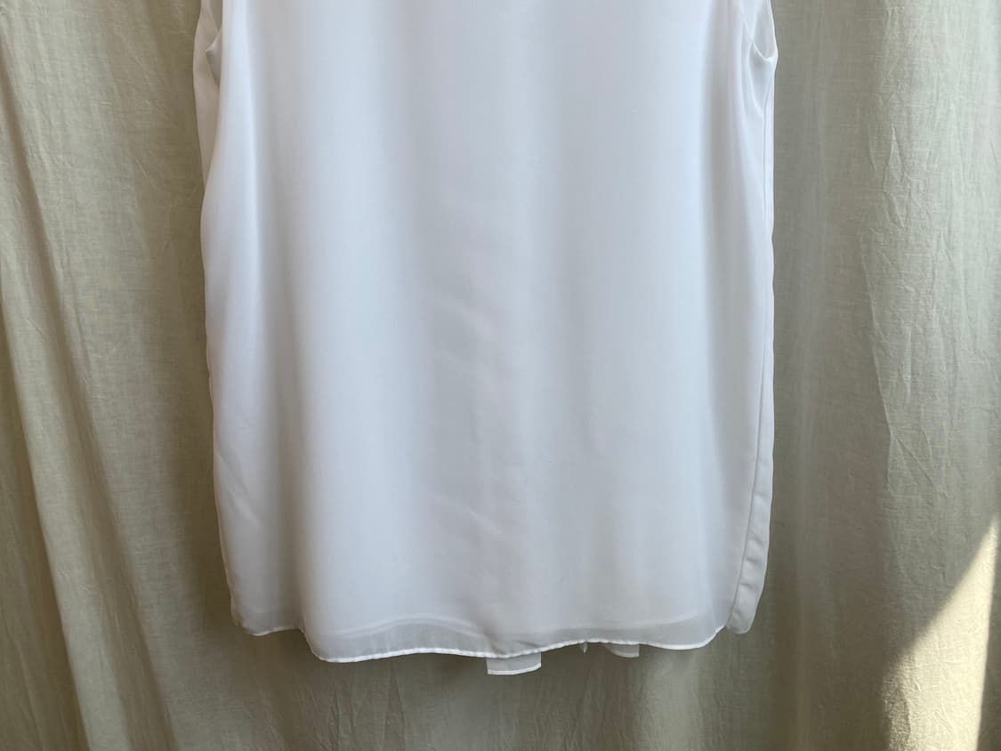 UNIQLO 화이트 백플리츠 민소매블라우스(S) 상품이미지7