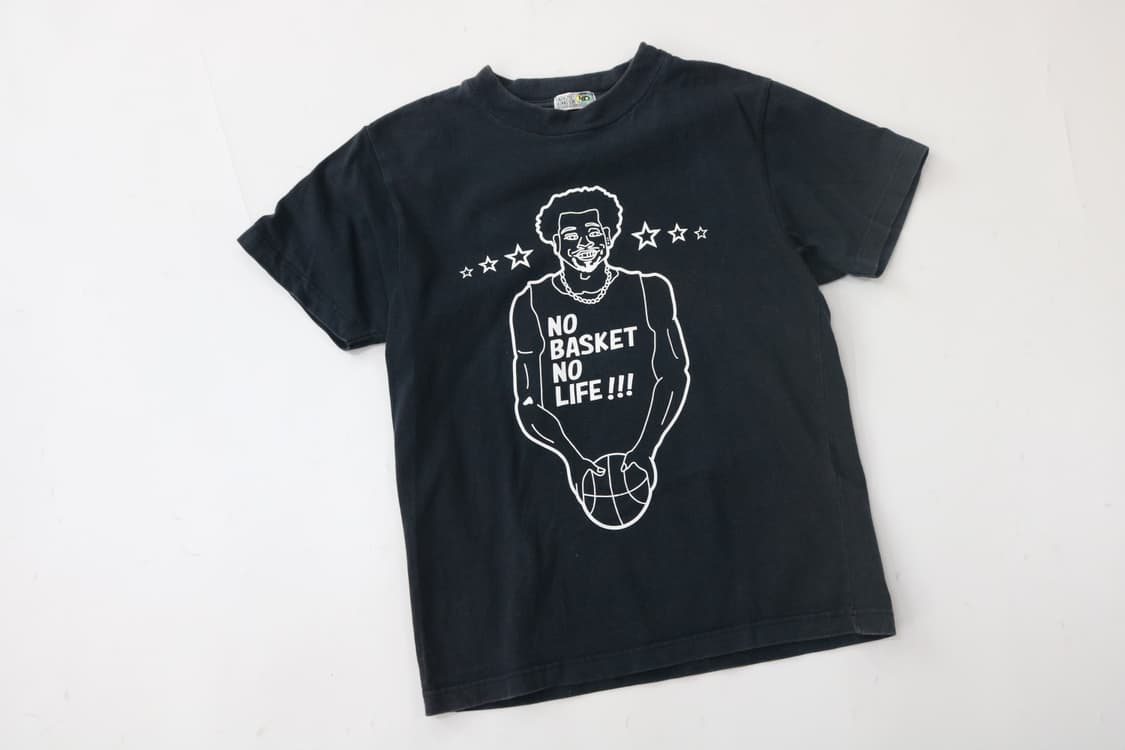 빈티지 NO BASKET NO LIFE 그래픽 티셔츠 (M) 상품이미지2