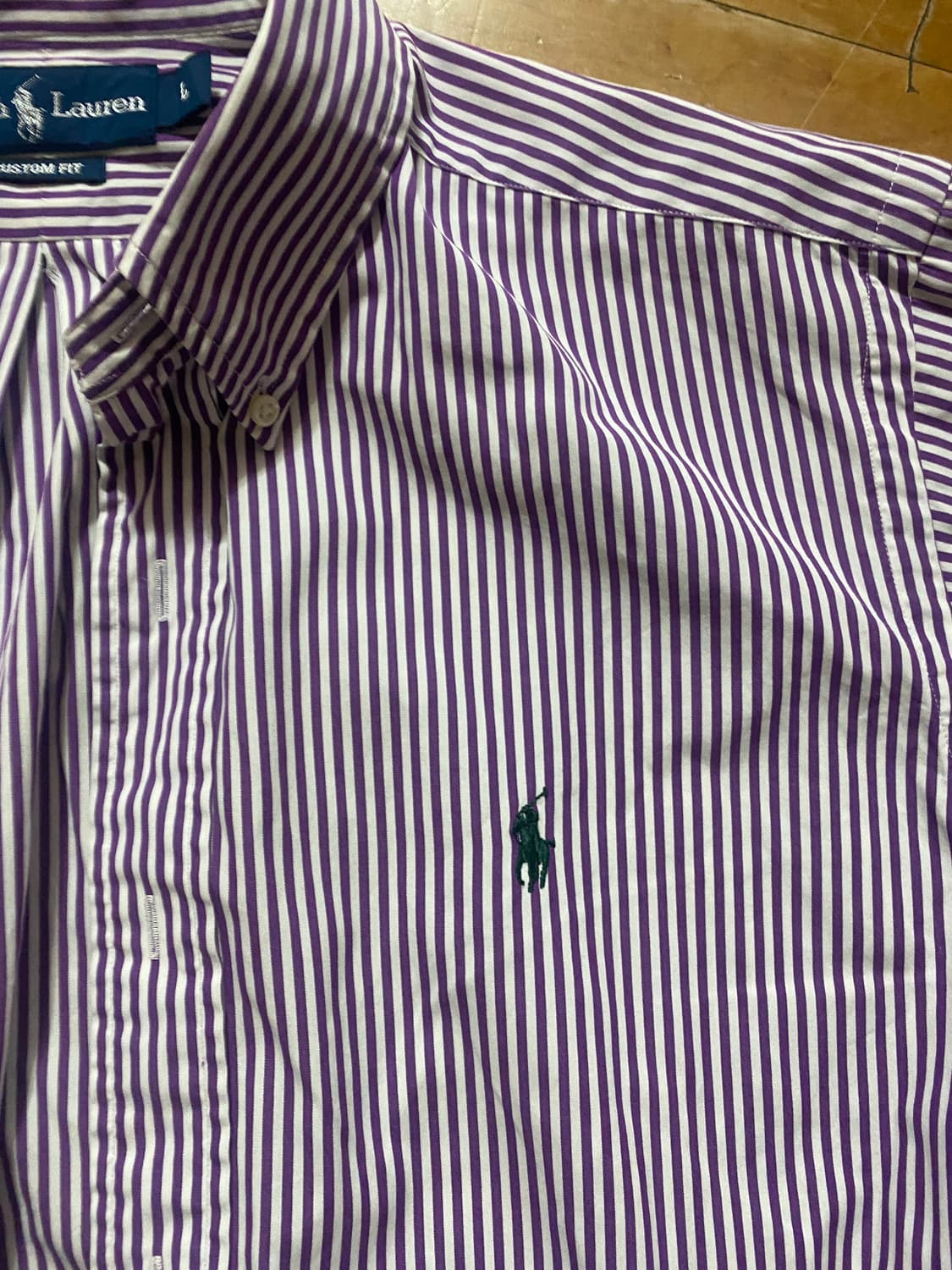 폴로 랄프로렌 스트라이프 셔츠 L 커스텀핏 (105) 상품이미지2