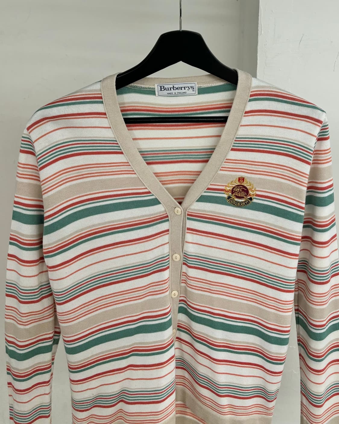 버버리 스트라이프 자수 니트 가디건 상품이미지2