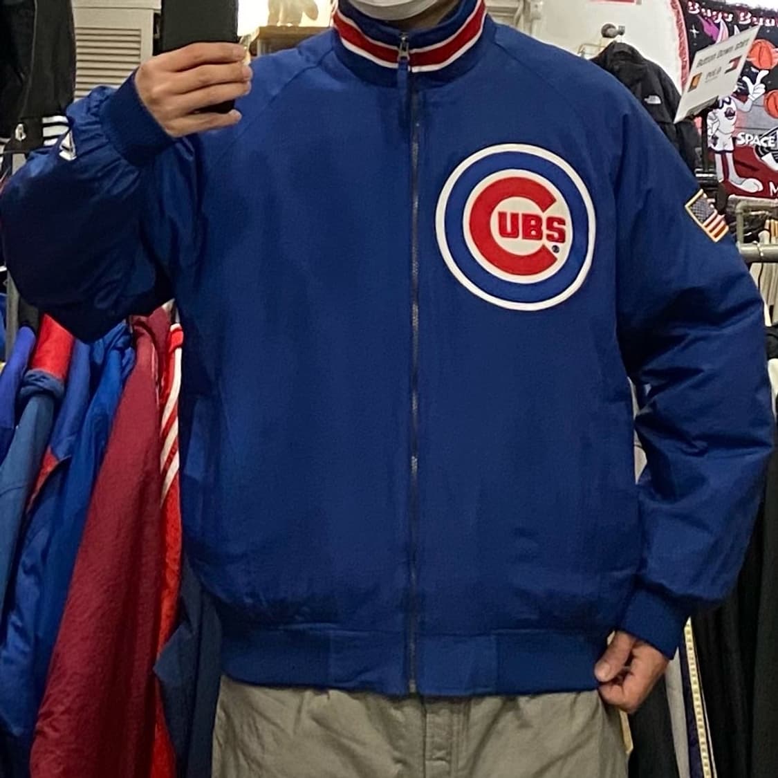 90s USA 마제스틱 시카고컵스 선수용 덕아웃자켓 상품이미지2