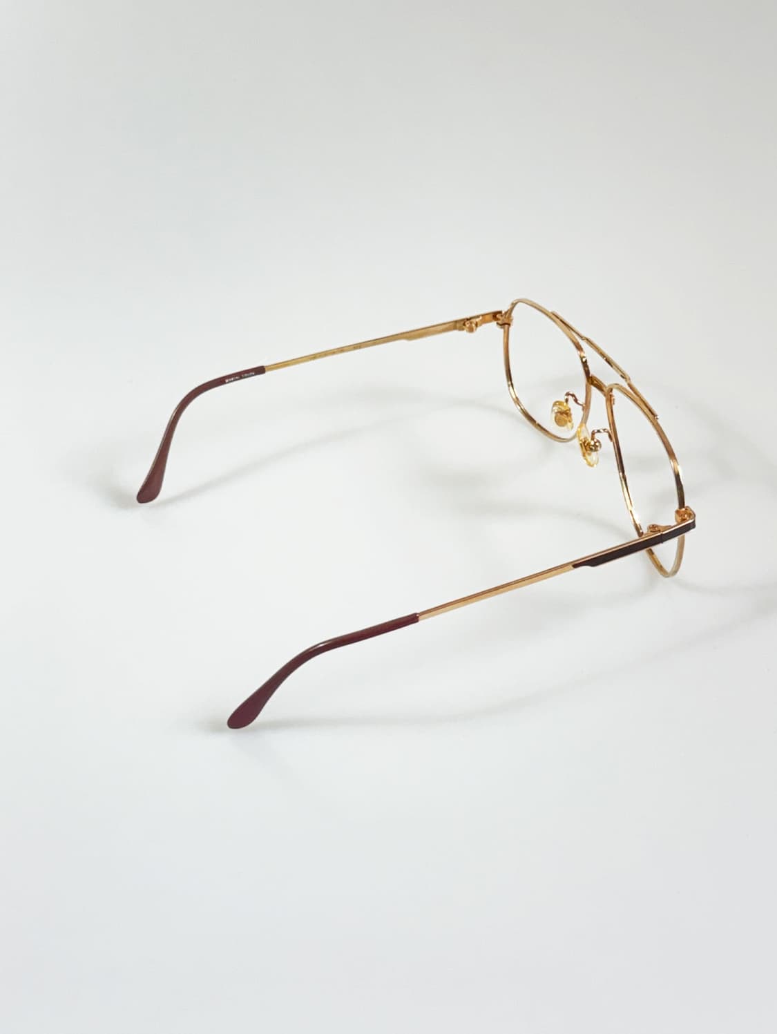 90s P.S.C FASHION 골드 메탈 보잉 빈티지 안경 상품이미지4