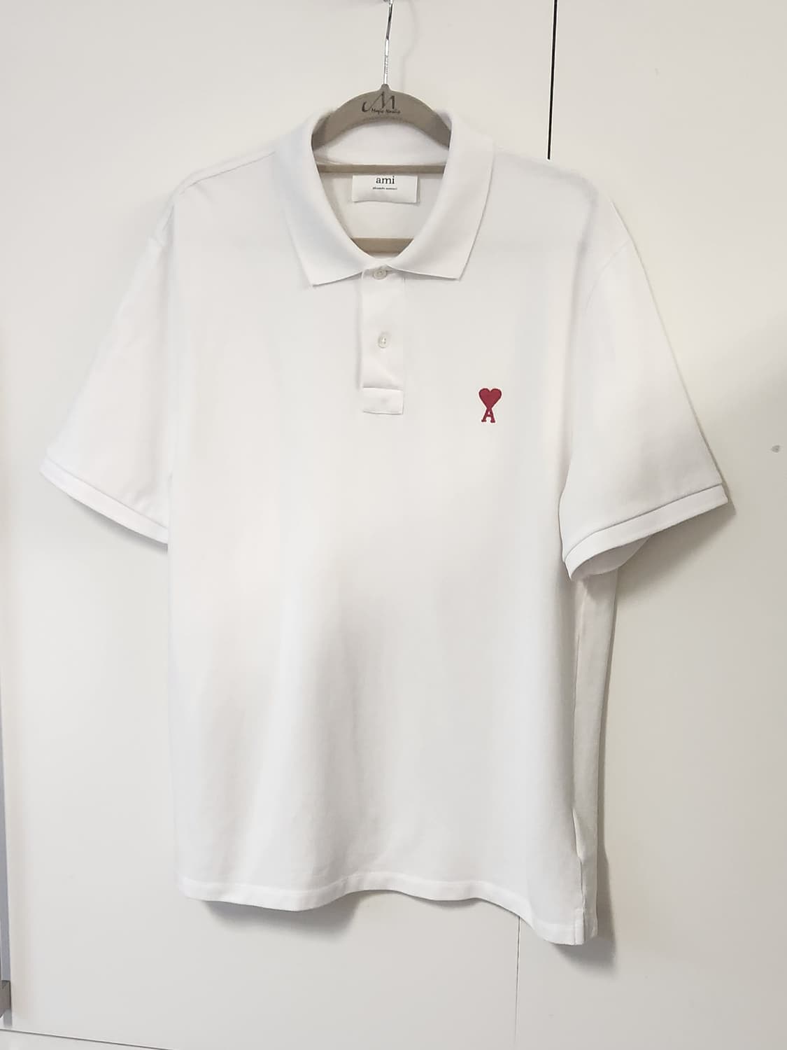아미 정품 스몰 하트 화이트 폴로티셔츠 105추천해요 상품이미지1