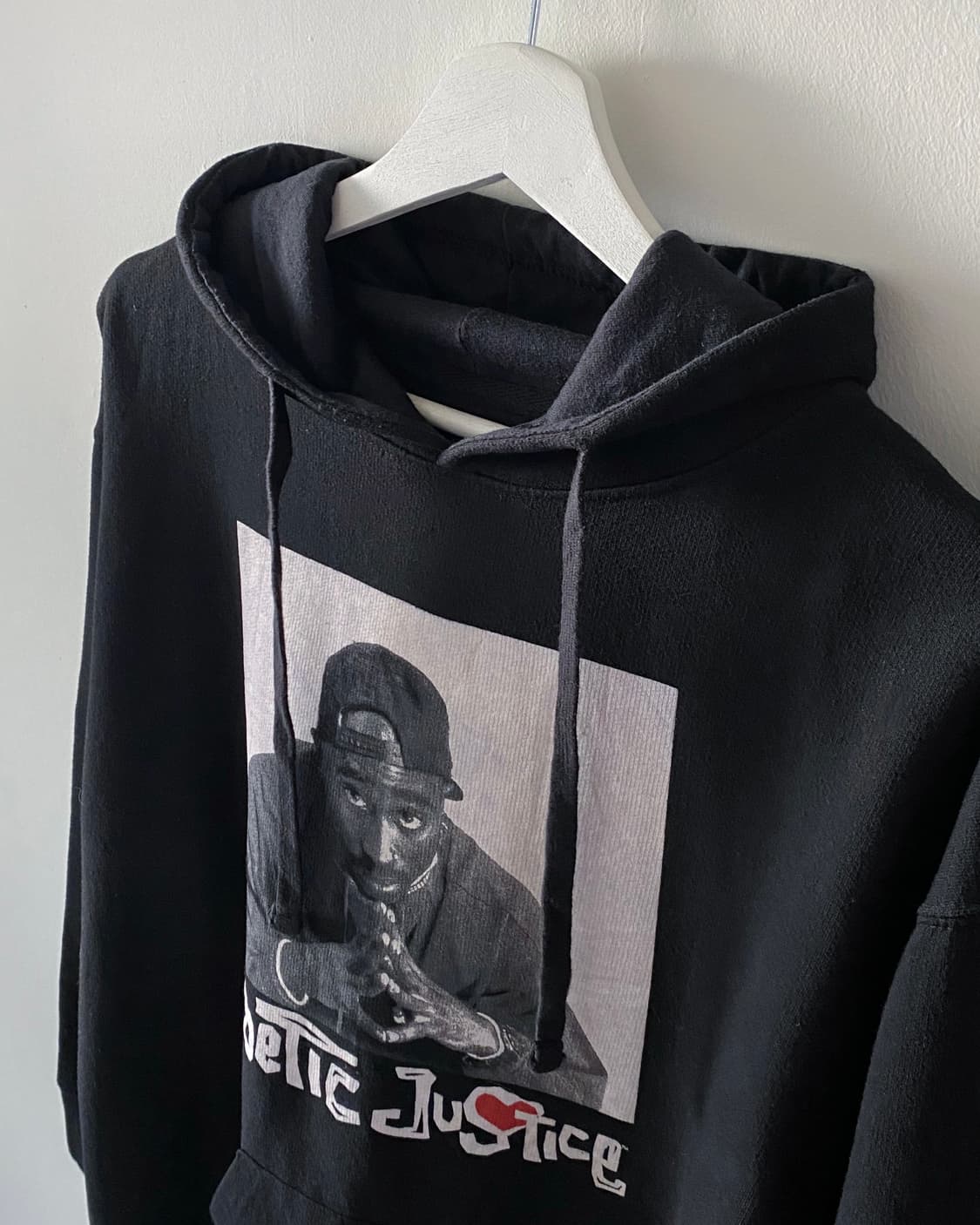Poetic Justice 2pac 블랙 후드티 상품이미지3