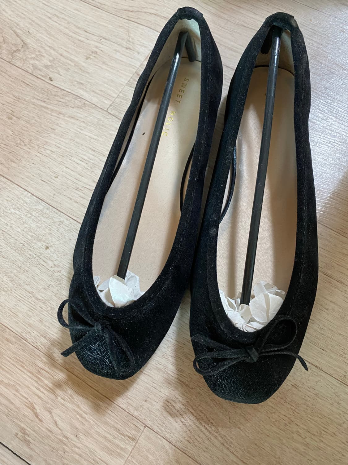 새상품 블랙 펄 플랫슈즈 상품이미지1