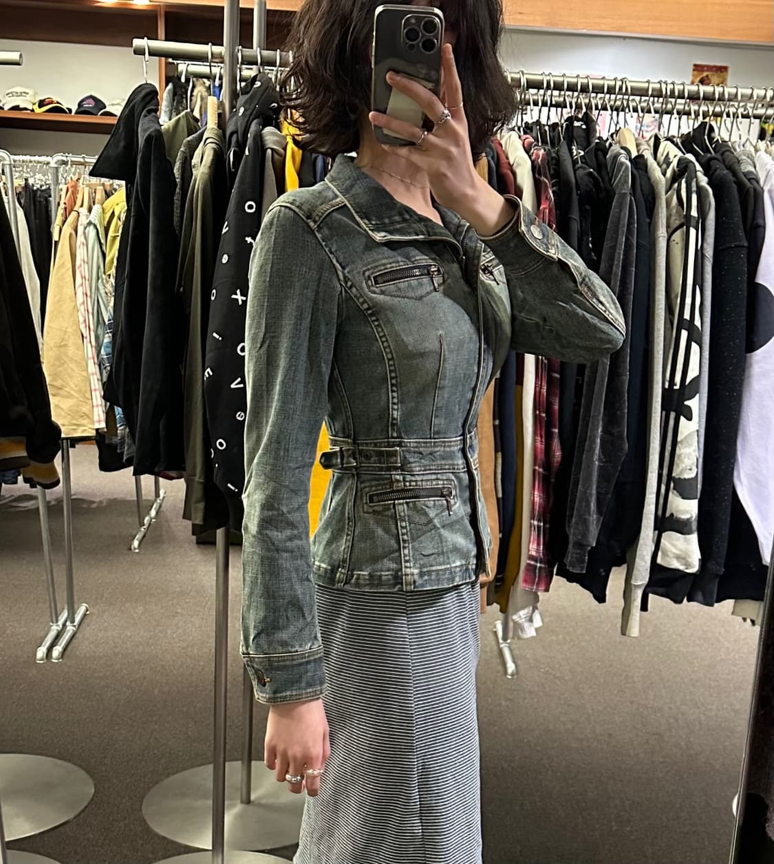 2)KUMIKYOKU vintage 여성 트러커 데님자켓 상품이미지1