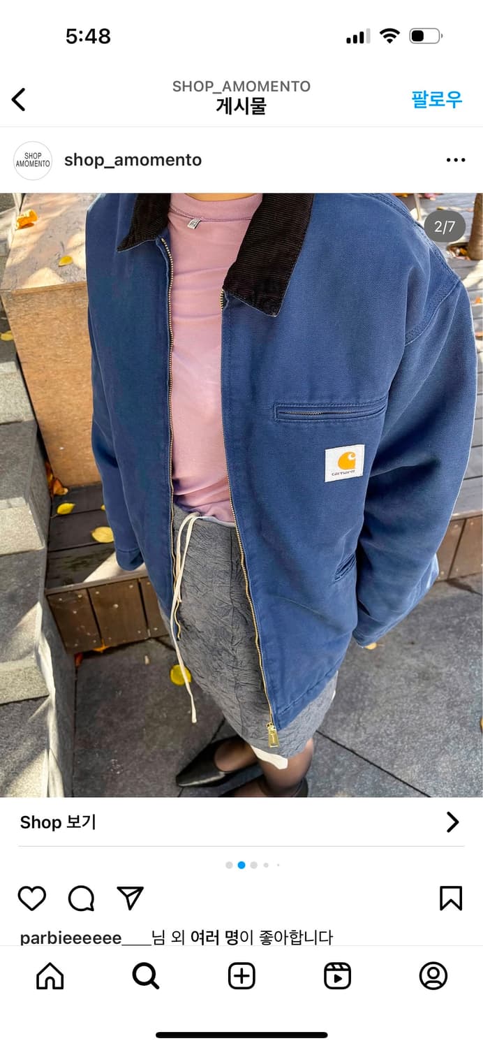 칼하트 wip og 디트로이트 자켓 네이비 상품이미지4