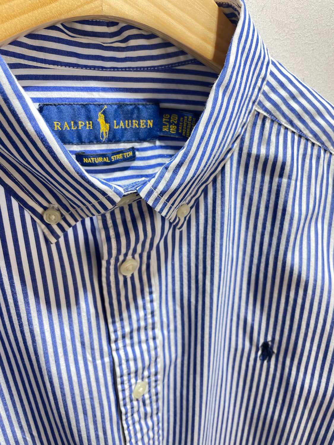 XL 폴로랄프로렌 블루 스트라이프 셔츠 상품이미지4
