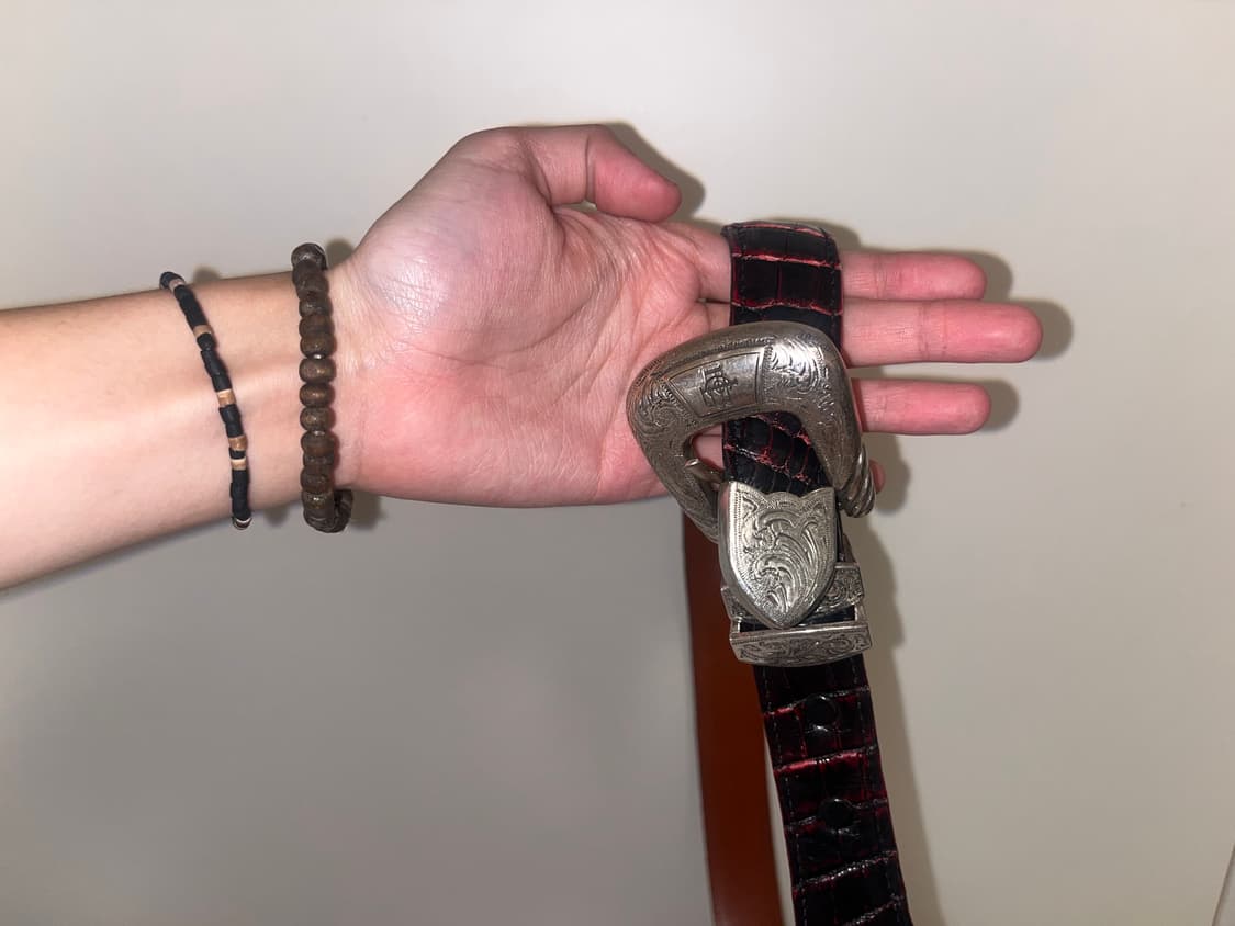 Lucchese Burgundy Belt 상품이미지2