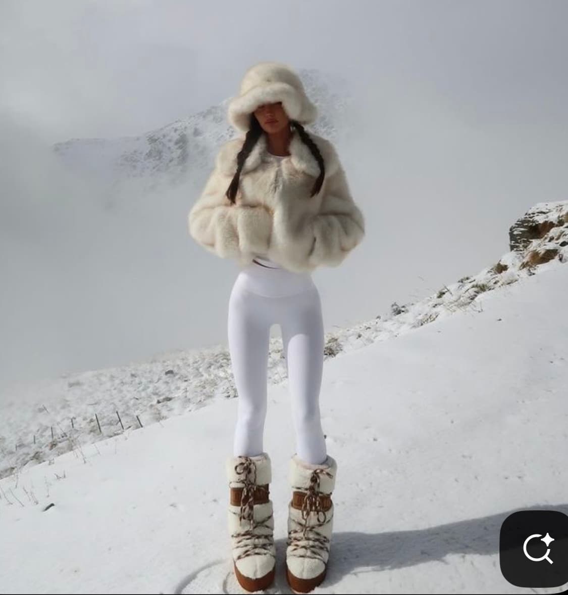 Moon boot icon cream shearing boots 문부츠  상품이미지1