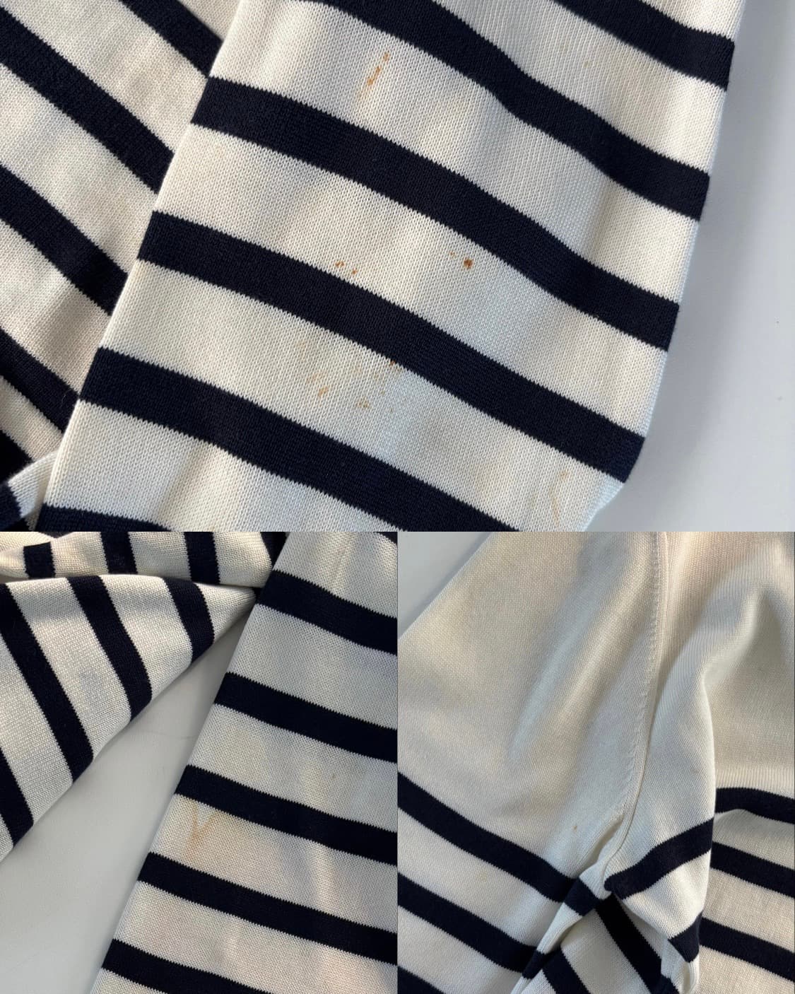 Chanel 샤넬 90s 아이보리 스트라이프 니트 가디건 상품이미지10