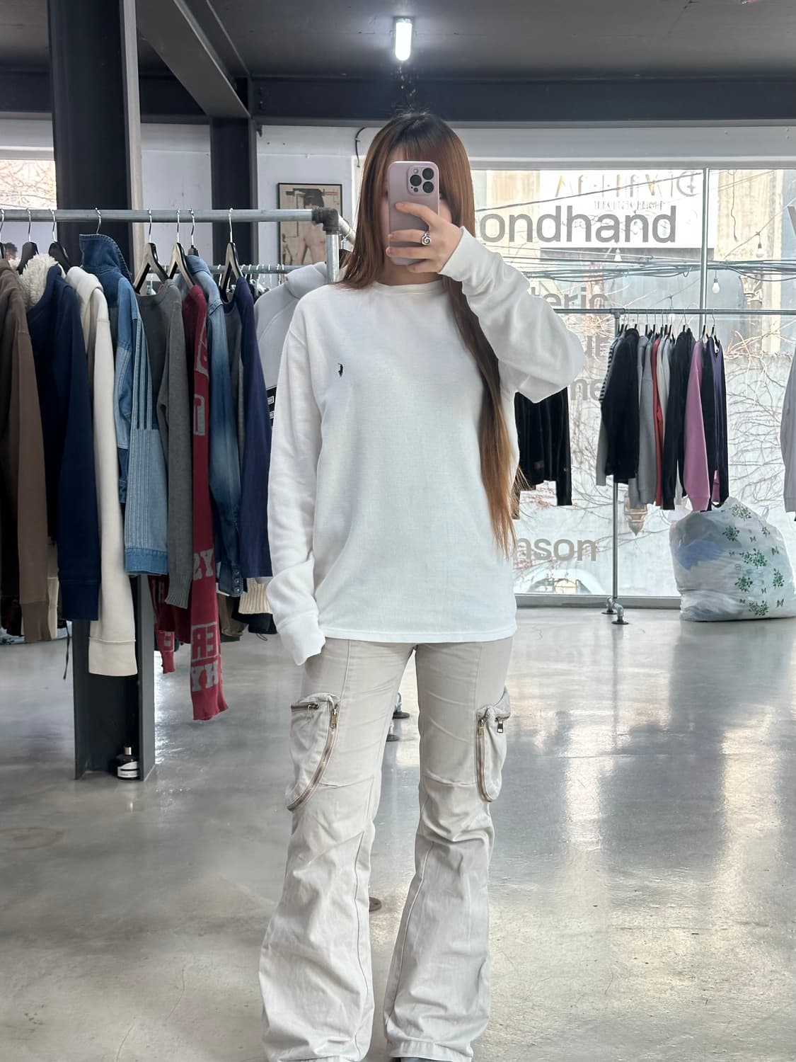 폴로랄프로렌 와플 롱슬리브 화이트 상품이미지3