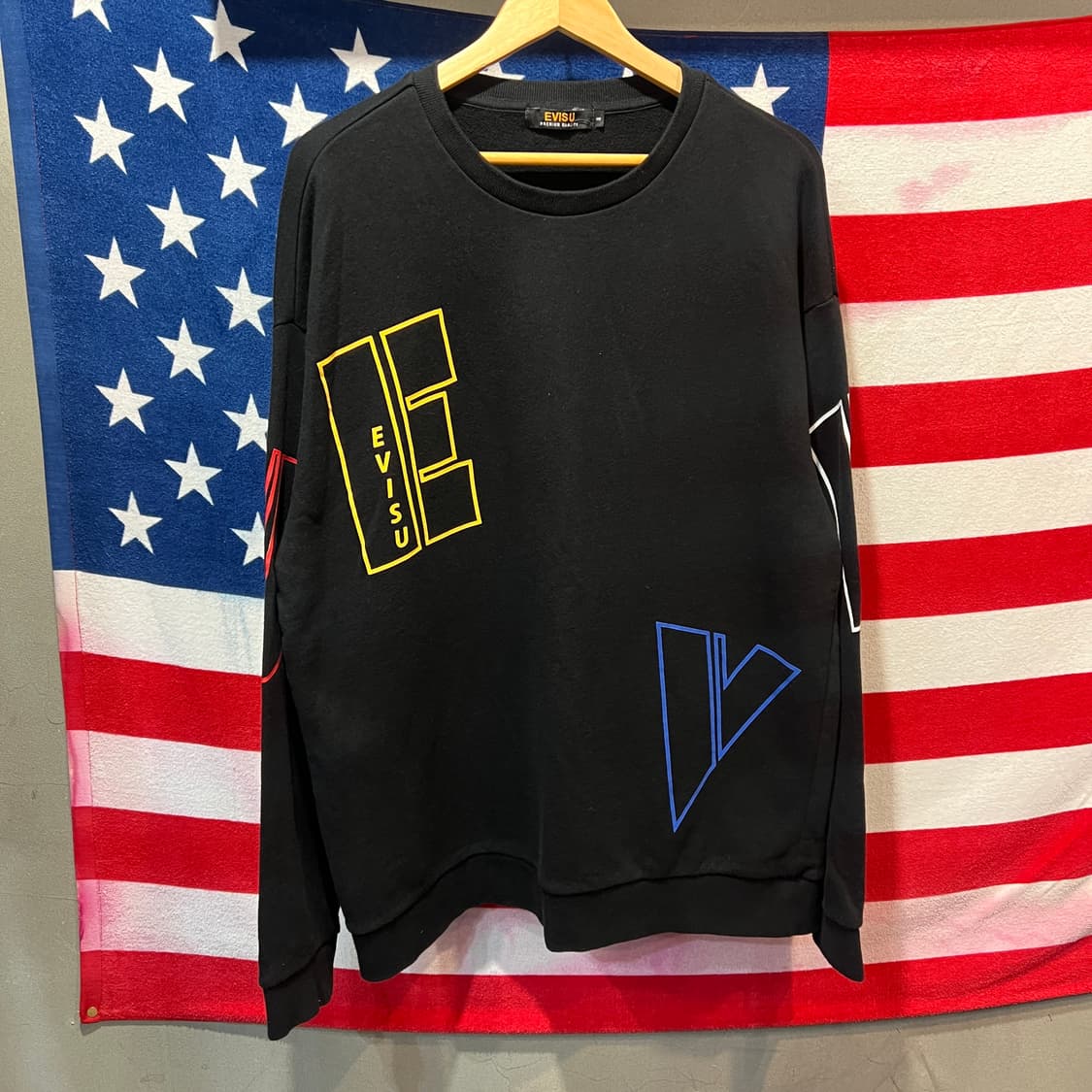 EVISU 에비수 맨투맨 블랙 상품이미지1