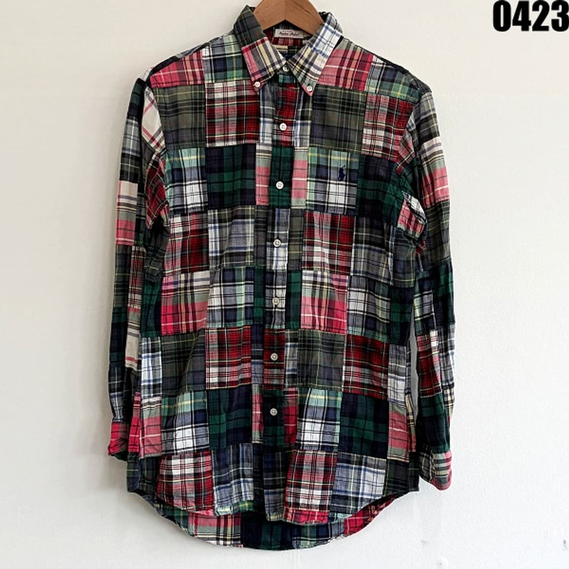 폴로 랄프로렌 블리딩 마드라스 패치워크 셔츠 S 0423 상품이미지1