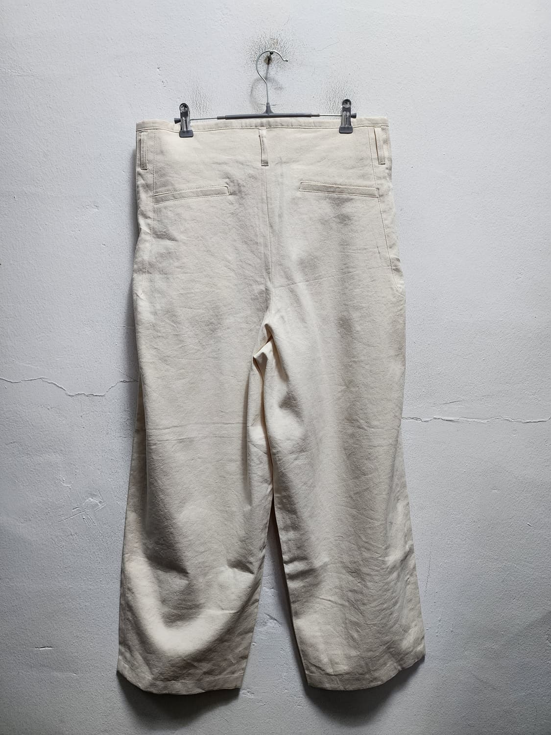 SPUSH 아이보리 투턱 와이드 면바지 상품이미지2