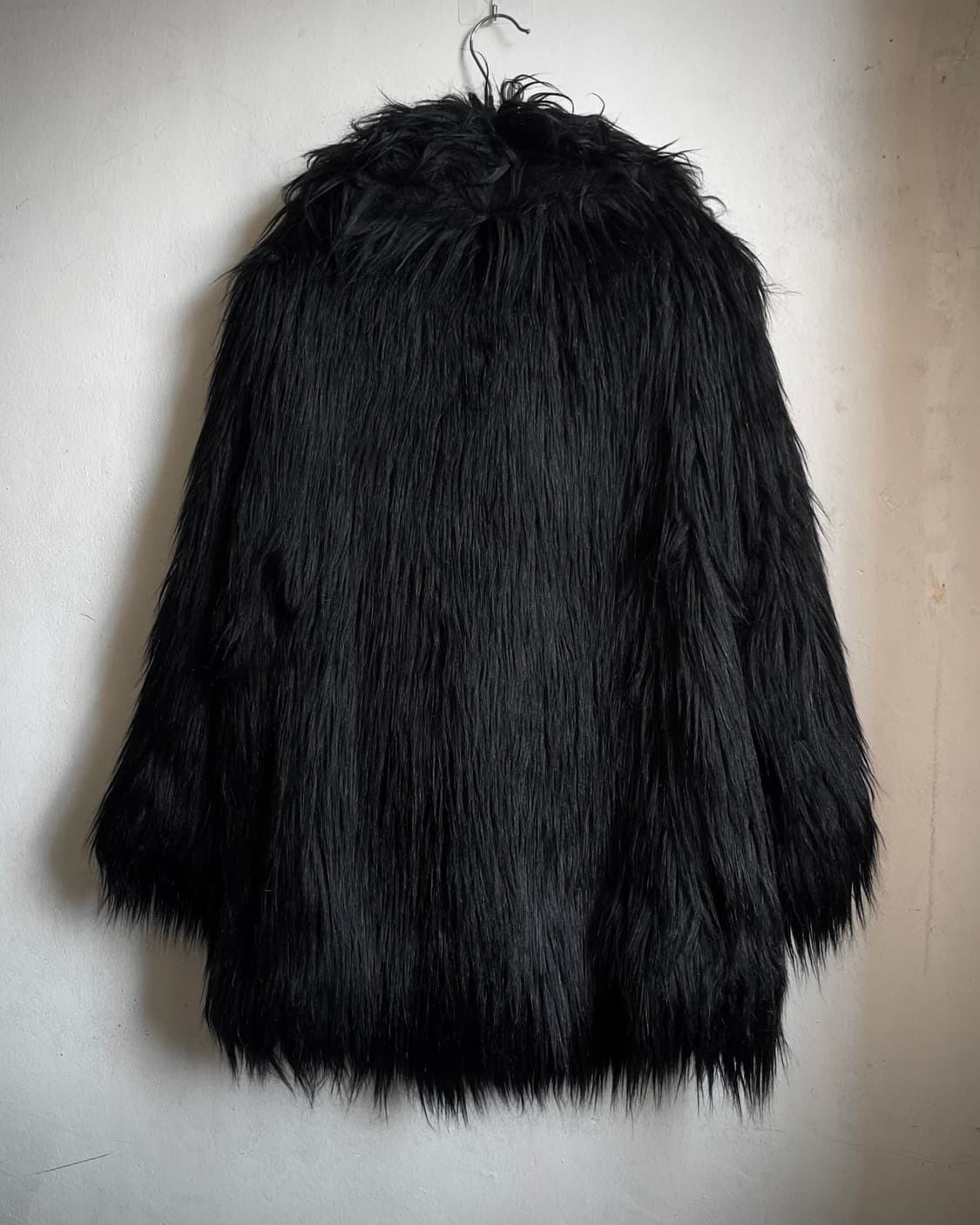 Jpn Vintage Long Shaggy Fur Black Coat 상품이미지7