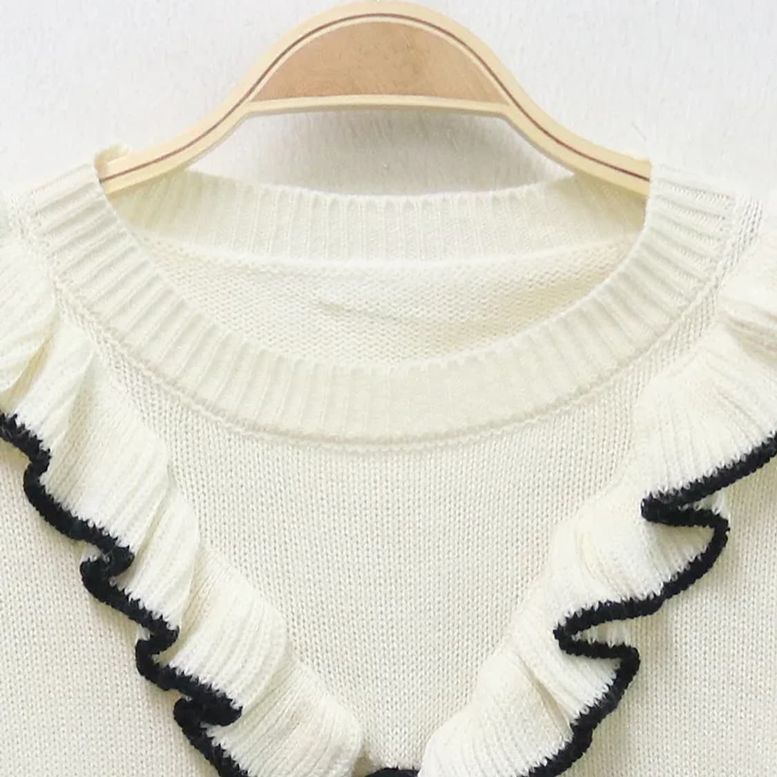 EVELYN 히메갸루 프릴 리본 니트 62358 상품이미지3