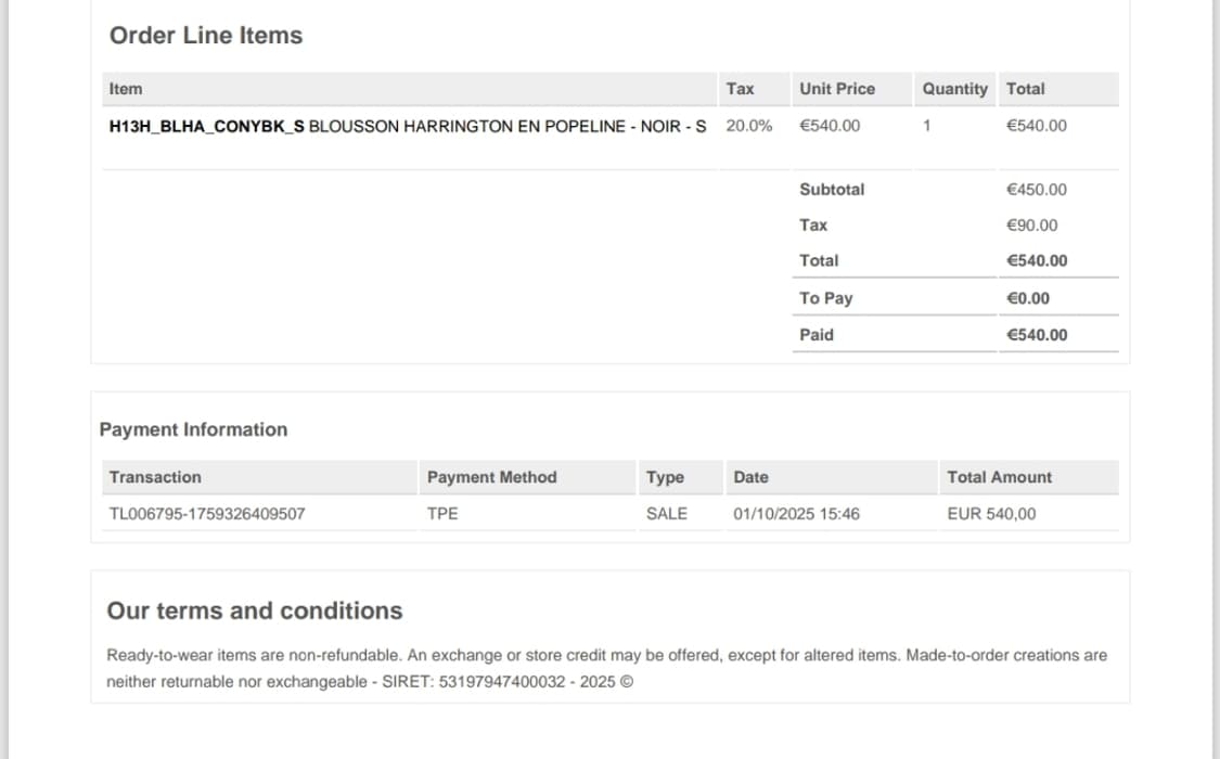 허즈밴드 파리 해링턴 재킷 상품이미지6