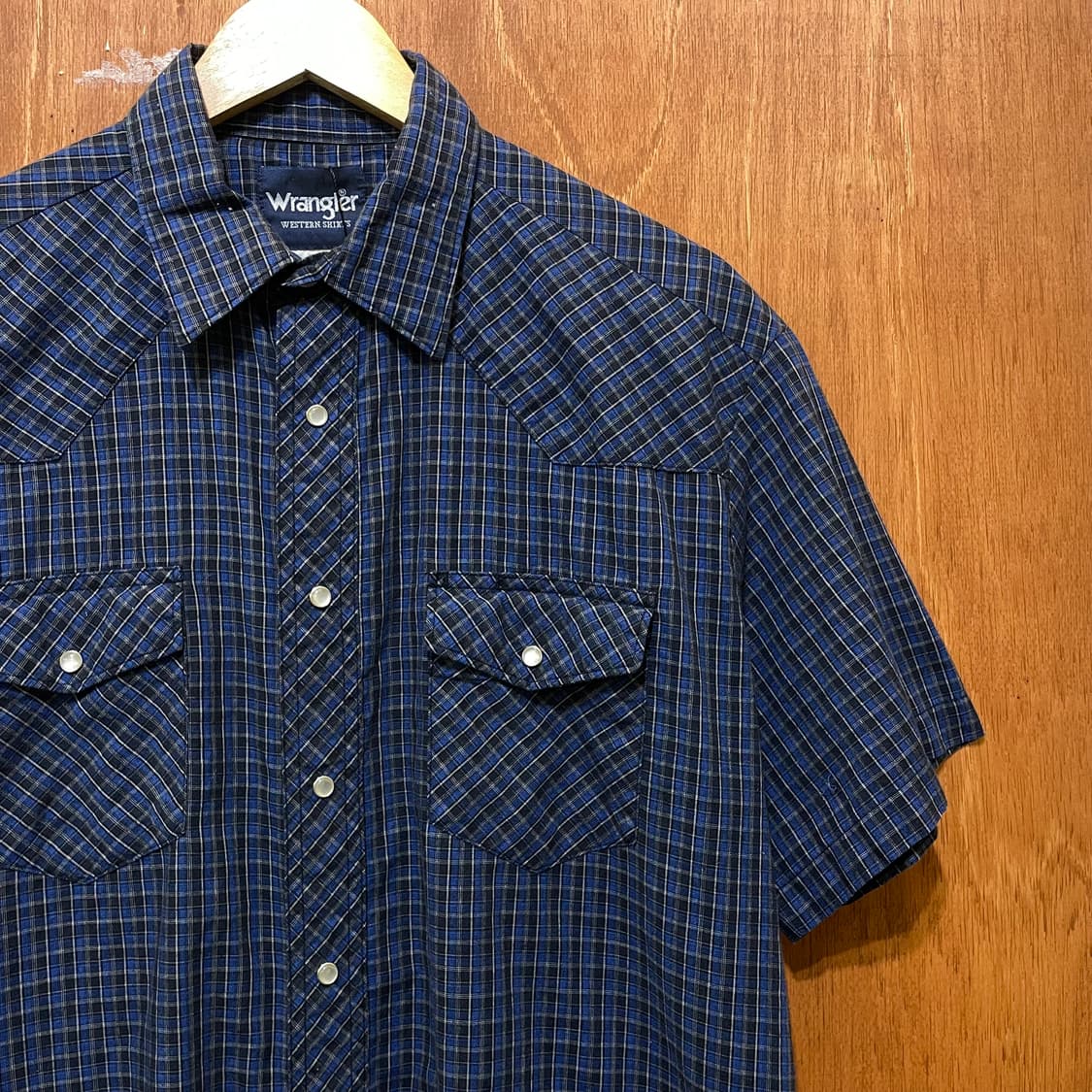 (L) Wrangler 랭글러 체크 웨스턴 반팔 셔츠 상품이미지3