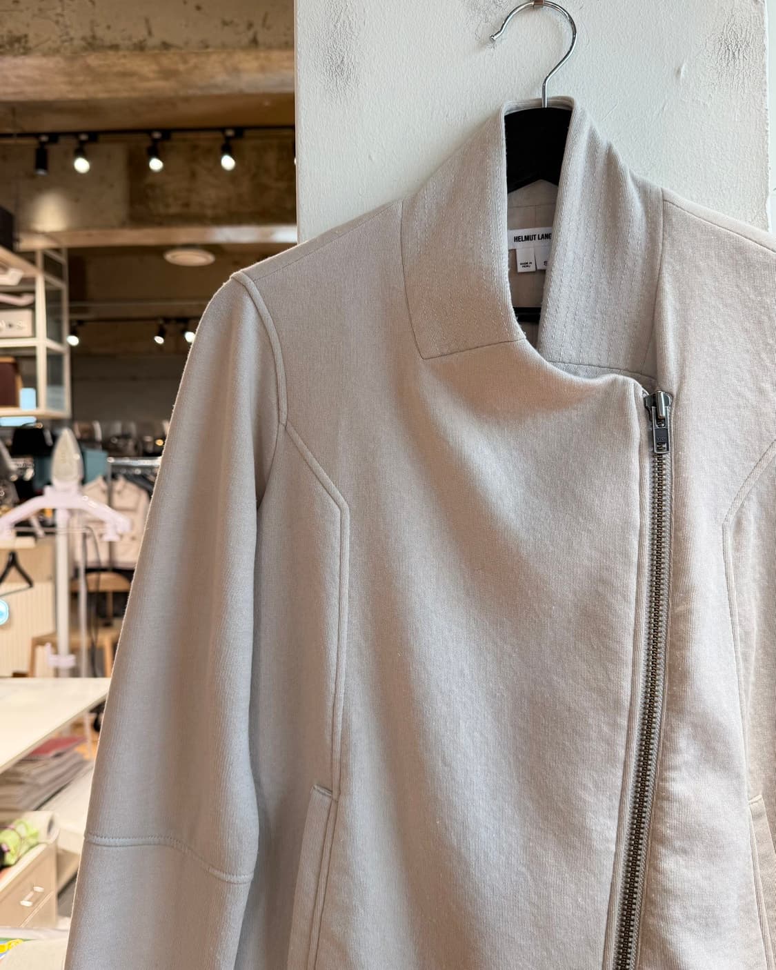 헬무트랭 아이보리 넥 집업 코튼 자켓  상품이미지4