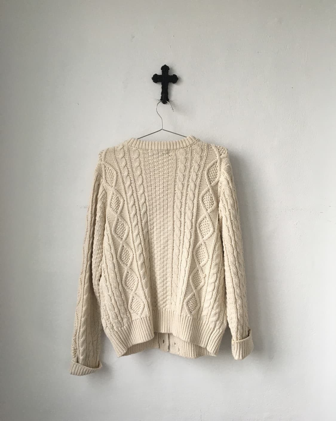 Cable pattern knit cardigan 상품이미지2