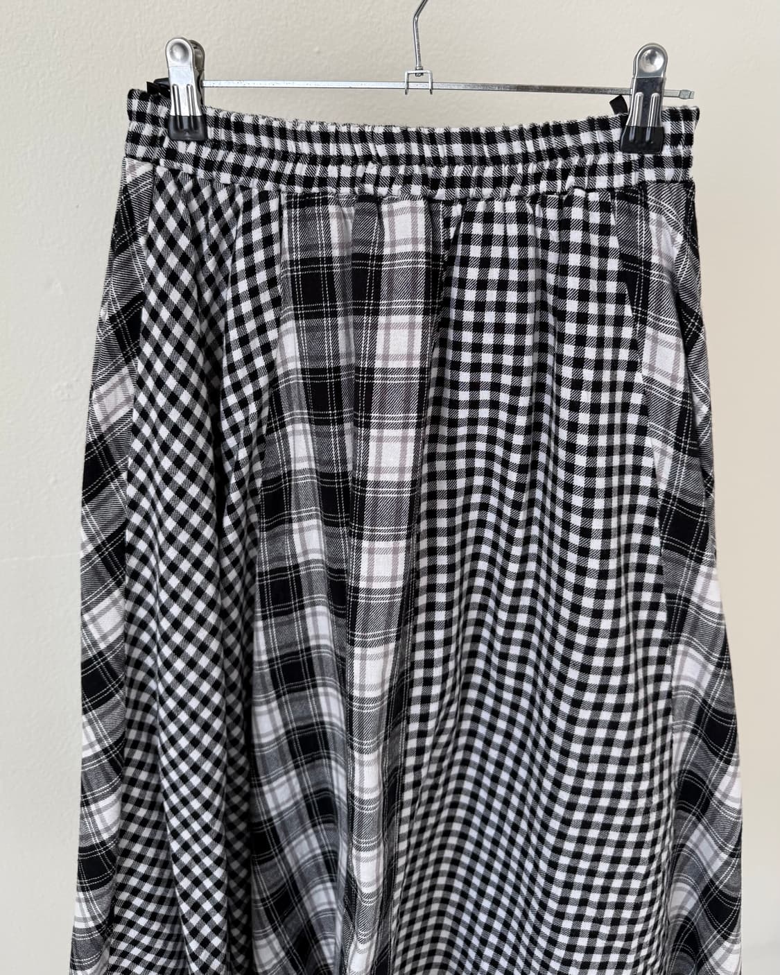 빈티지 언발 체크 스커트 상품이미지4