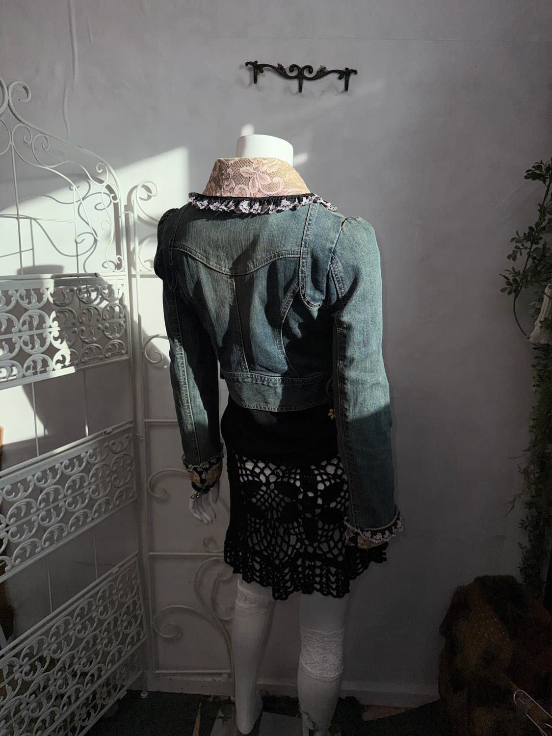 Anacapri floral lace crop denim jacket  상품이미지7