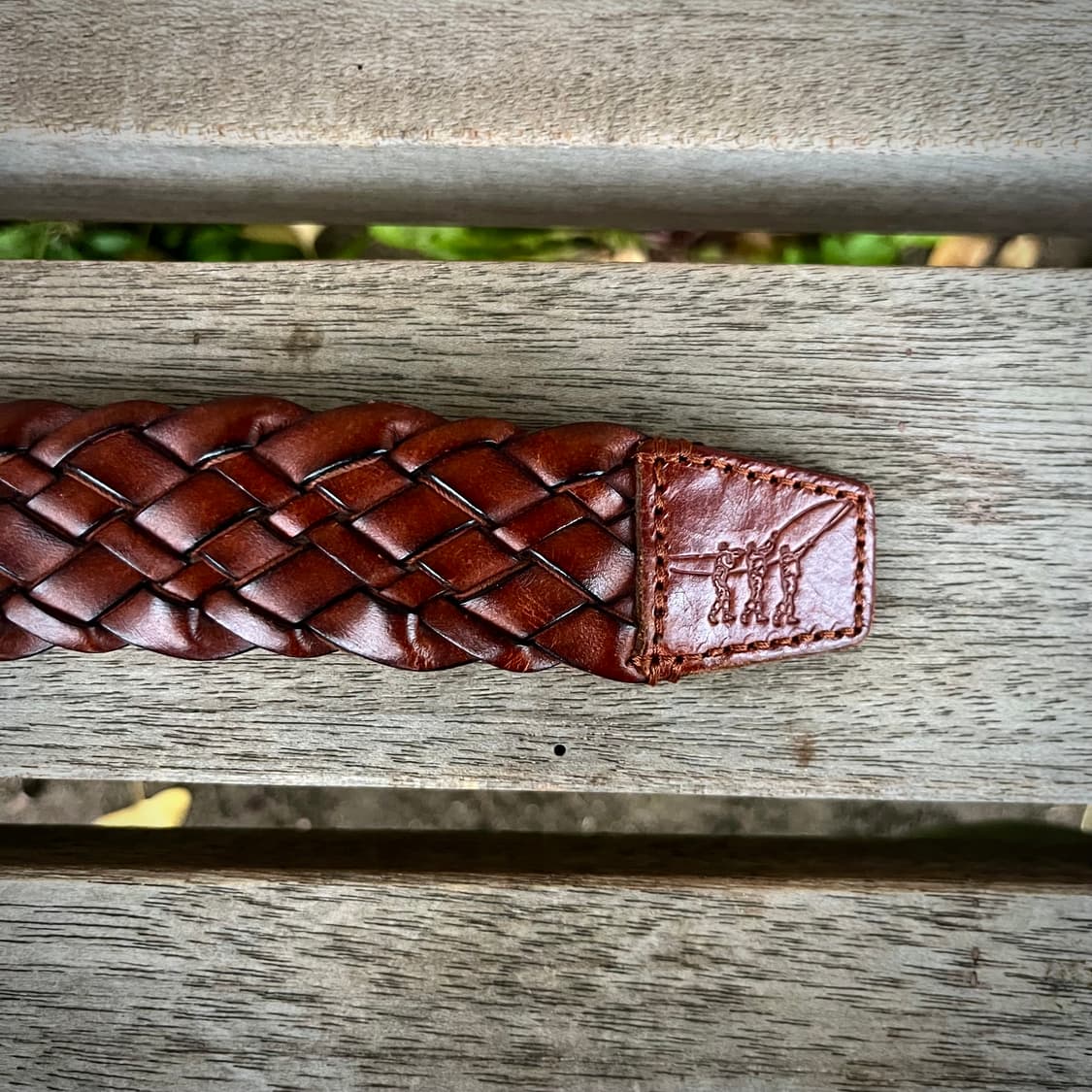 빈티지 브레이디드 리얼 레더 벨트 made in Italy 상품이미지5