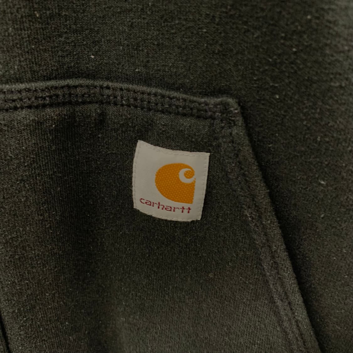 칼하트 로고 블랙 후드집업 상품이미지4