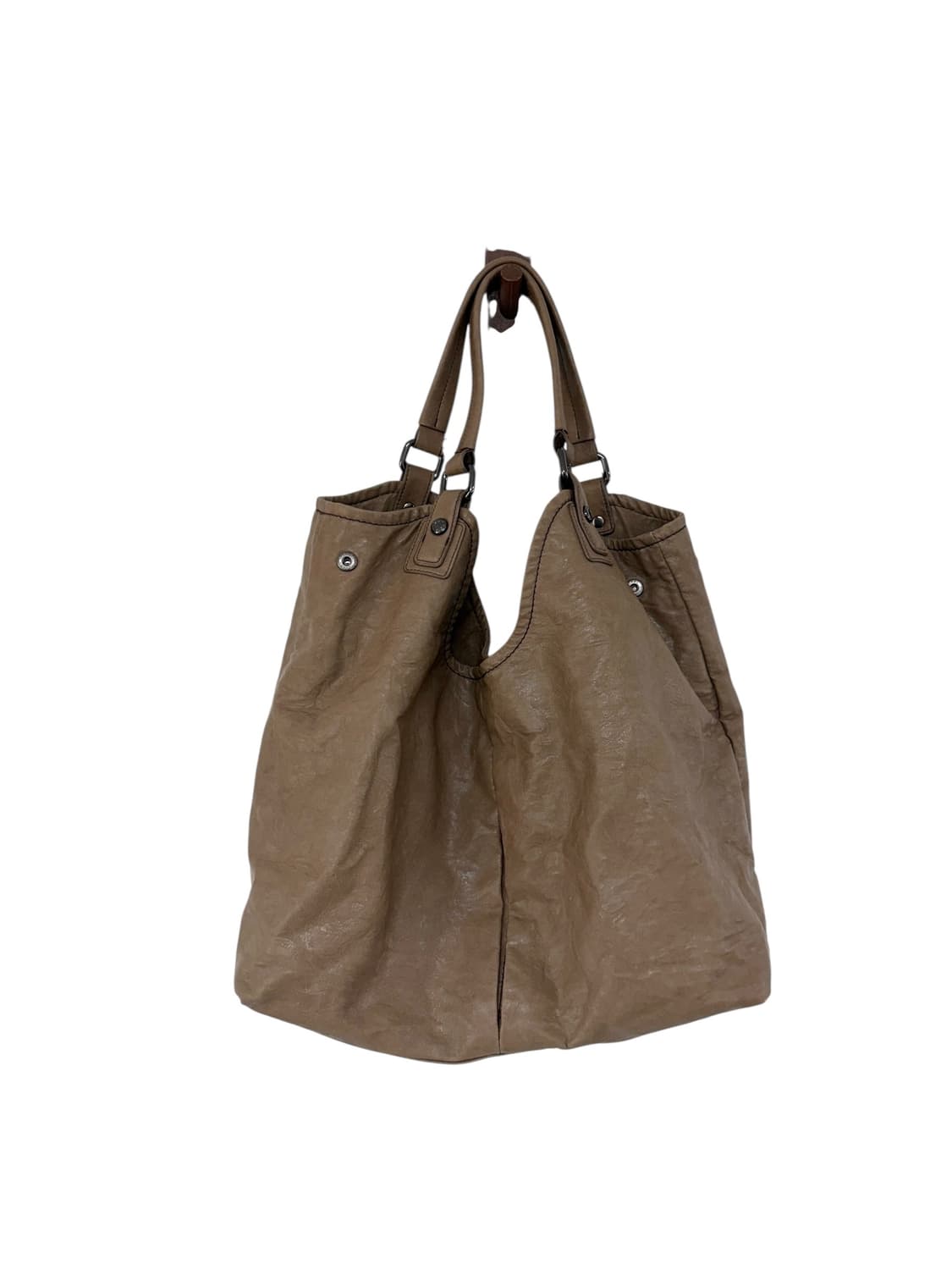 Ckj 레더 브라운 호보백 상품이미지2