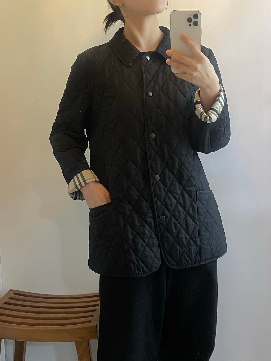 버버리 블랙 퀼팅 자켓 상품이미지2